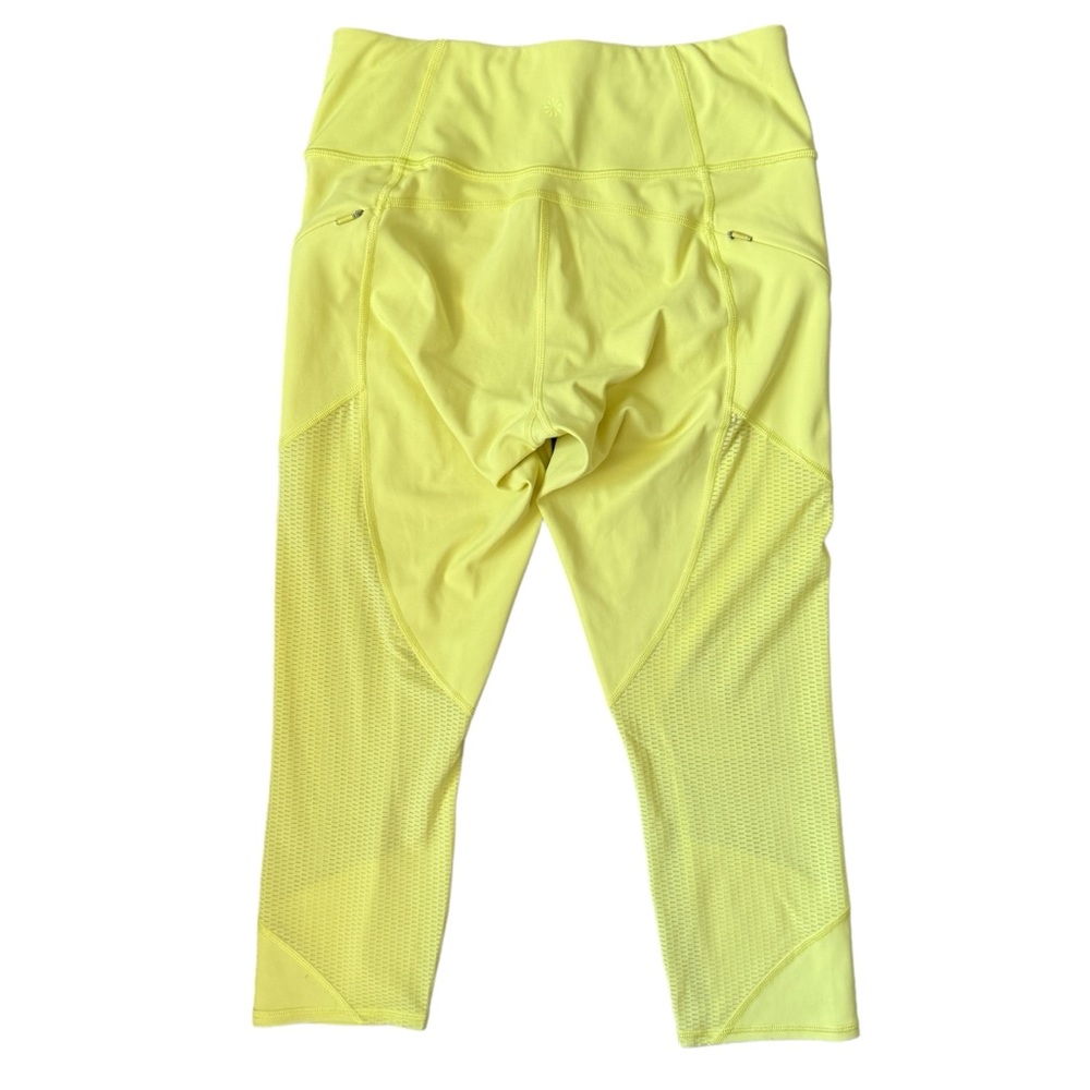 Athleta Contender Mesh Capri Yellow Small - Picture 3 of 11